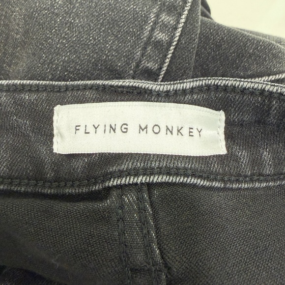 Flying Monkey Encourage - High Rise Loose Fit Wide Jeans, Faded Black, SIZE: 27 - Picture 5 of 11